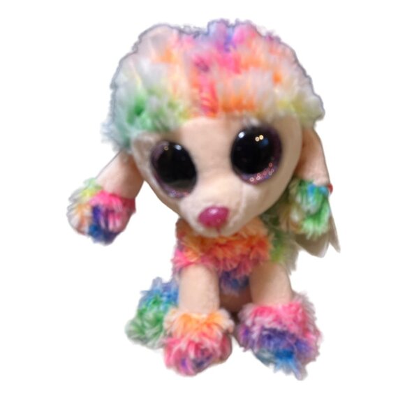 TY Rainbow Poodle Beanie Boo Small 6 Inch - Stuffed Animal (37223) - Picture 2 of 12